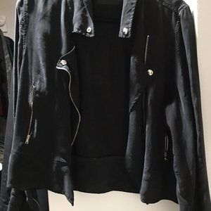 Anthropologie moto jacket, only worn twice, black M